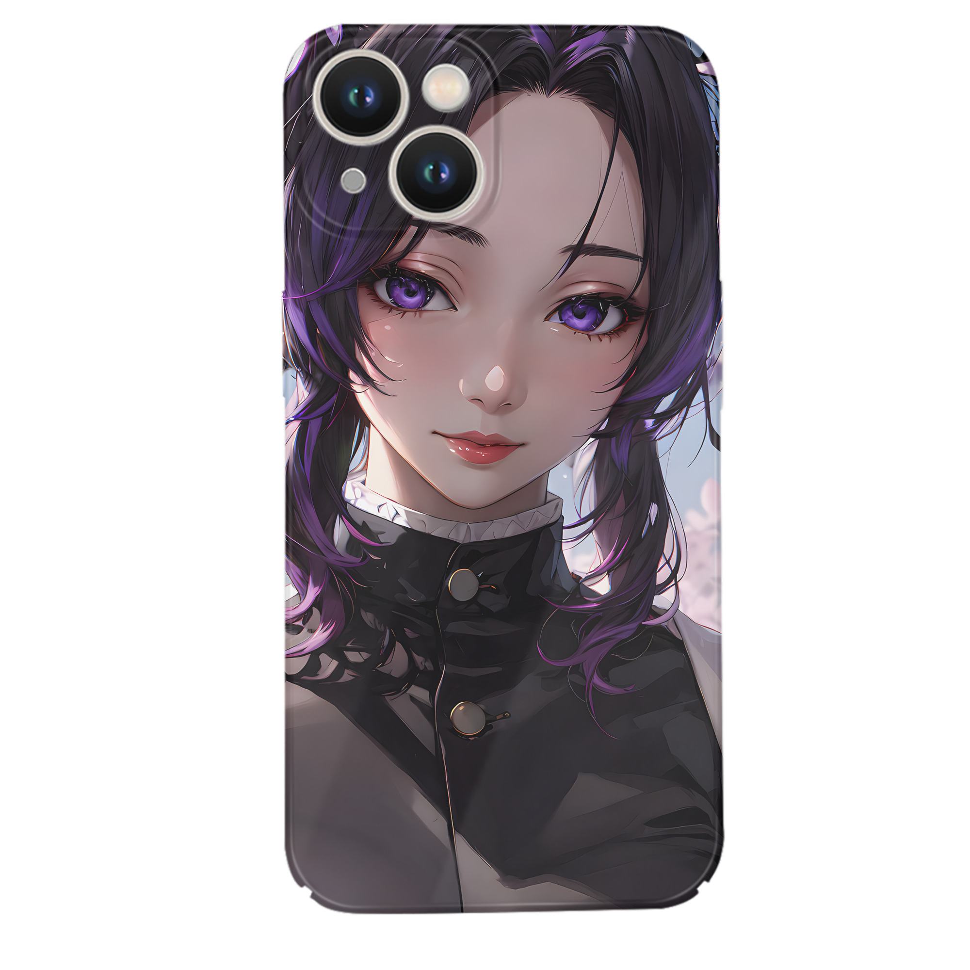 （画像用） 鬼滅の刃（きめつのやいば）蟲柱-胡蝶 しのぶ／こちょう しのぶ Kochou Shinobu 【iPhone 14シリーズ対応】ハードケース